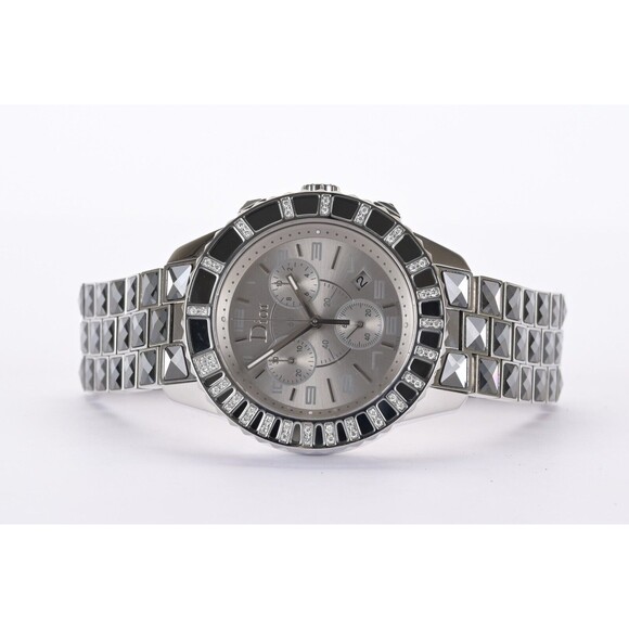 Christian Dior CD114313 Christal 38mm Silver Diamond Watch B&P - $4395 MSRP main image 14